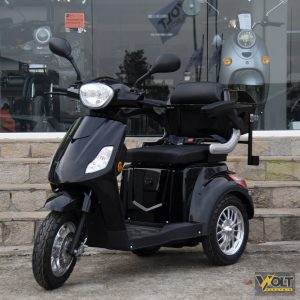 Луксозна електрическа триколка VOLT Electric FM1, BLACK, 1500W, 20Ah, плавен старт, аудио система и аларма, с рекуперация и магнитна спирачка