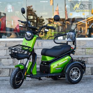 Двуместна електрическа триколка Volt Electric PUDDING PRO, 1800W, зелена