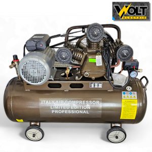 Компресор за въздух с 3 три глави и обем на съда 100 литра, 12.5 bar, с дръжки и колела, лимитирана серия