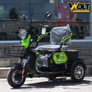 Електрическа триколка, триместна, BULLMAX C1, LCD дисплей, LED светлини, 1500W, 48V, metallic green