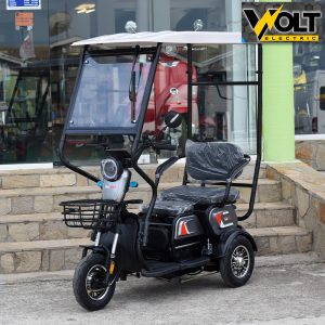 Триместна електрическа триколка BULLMAX C1 1500W, с покрив и страници