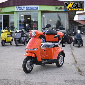 Електрическа триколка Volt Electric FM1 LED ROBOT, с рекуперация и магнитна спирачка, ORANGE